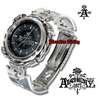 Alchemy Gothic Razhora Razor Blade Pewter Adjustable Wrist Watch M/L