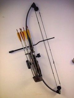 BLACK BEAR II 2 Compound Bow Archery Deer Hunting w Quiver & 5 Arrows