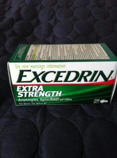 Excedrin extra strength 250 tablets aspirin acetaminophen Exp 08/2014