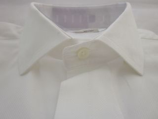 NEW AQUASCUTUM London Mens Dress Shirt XLarge 17 White French Cuff $