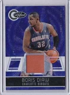 BORIS DIAW 2011 TOTALLY CERTIFIED TOTALLY BLUE JERSEY CARD #58/99