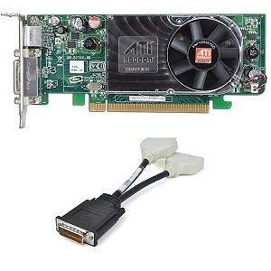 , 0X399D HD3450 256MB Low Profile PCIe Video Card with DMS 59 Cable