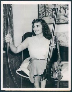 Outdoor Rifle Championship Winner Gloria Jean Newell Bow & Arrow Photo