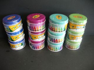 Case of 12 assorted colored Mini Crayola tins
