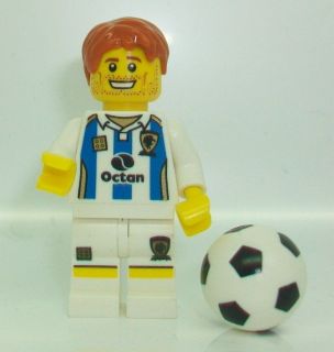 LEGO FOOTBALLER MINI FIGURE & SOCCER BALL NEW