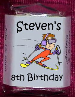 Sports Birthday Skiing Skateboarding Candy Personalized Wrappers Party