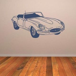 Jaguar E Type Car Vinyl Wall Art Sticker Decal Transfer Boys Bedroom