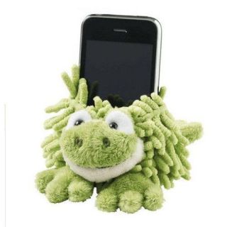 Aroma Home Cell Phone Gaget Holder Plush Cute Green Frog Desk Tidy New