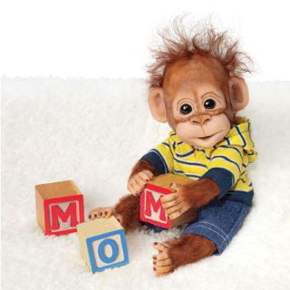 Ashton Drake Handfuls of fun PLAYTIME WITH CHARLIE Monkey Doll Simian