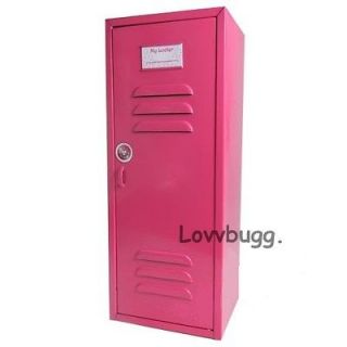 Pink Locker Wardrobe Armoire Trunk Furniture for American Girl Doll