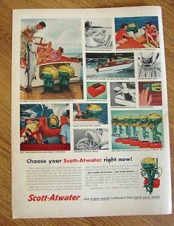 1956 Scott Atwater Outboard Boat Motors Ad