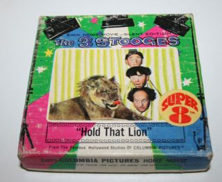 The 3 Stooges Hold That Lion Super 8mm Reel to Reel Movie w Box RARE