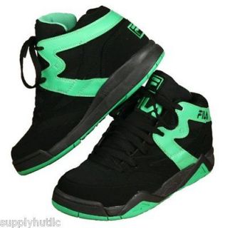 Squad Basketball Mid top Mens Athletic Shoes Black and Green New