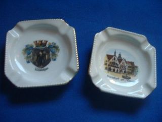 Pair of Ceramic Ashtrays   Bavaria