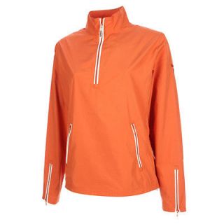 Ashworth Golf Womens Orange Windshirt Windbreaker Jacket   Ladies