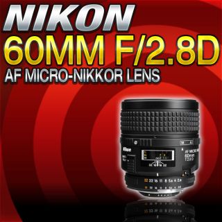 Normal Macro 60mm f/2.8D AF Micro Nikkor Autofocus Lens