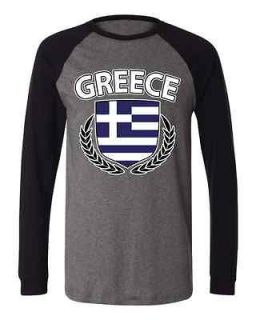 Of Arm Long Sleeve Baseball T shirt Olympic Games Greek Athens Sport