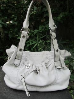 Makowsky Lisbon Ivory Leather Shopper Handbag