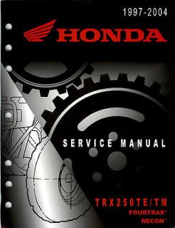 1997 2004 Honda ATV TRX250TE TM Fourtrax Recon Service Manual