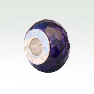 Authentic Chamilia Murano Glass JEWELED COLLECTION PUR PLE O 156