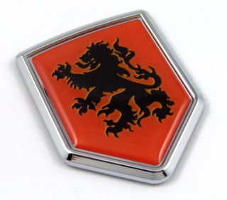 Netherlands Dutch Orange Flag Car Auto Chrome Emblem 3D Decal Sticker