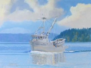 Pacific Predator Fishing Boat Astoria Oregon Columbia River Canvas