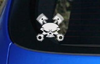 Skull Pistons cross Decal Shocker Sticker illest dope Turbo Honda mad