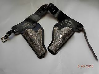 Vintage Pair of 1950s Gene Autry Flying A Ranch Leather and Metal