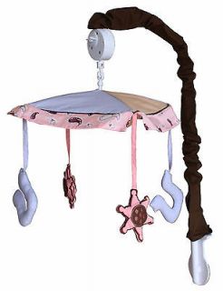 Musical Mobile For Western Cowgirl Baby Crib Bedding