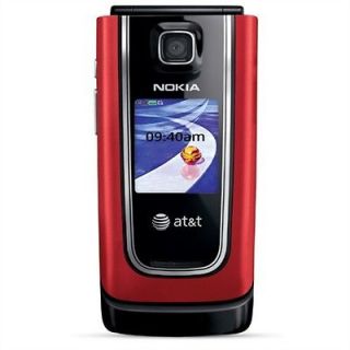 AT&T Nokia 6555 6555b Cell Phone Red/Black GSM No Contact Used Fair