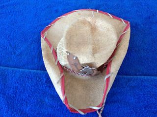 Original Vintage Gene Autry Youth Cowboy Hat with Horse Emblem 1950