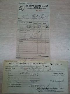 antique invoice,bill,s ign red indian motor oil
