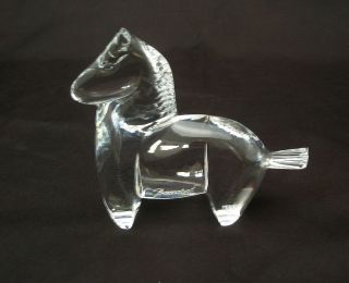 Baccarat Crystal Glass Trojan Horse for Gumps Figurine 3 1/2 Wide