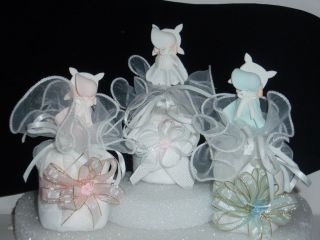 BAPTISM BABY SHOWER DIAPER CUPCAKES CENTERPIECE TOPPER CAKE 1 GIFT