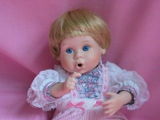 MBI 1990 Blonde Blue Eye Baby Girl Doll Bisque Head, Arms & Legs