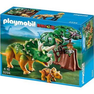 Playmobil 5234 Triceratops with Baby Dinosaur NEW DINOS 