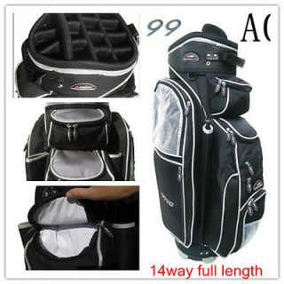 Newly listed A08 14way full length divider golf cart bag deluxe black