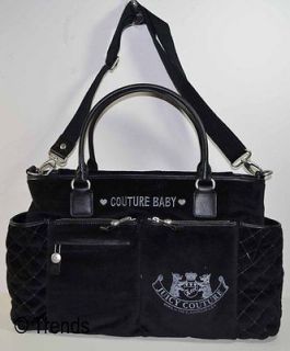 Couture Diaper Baby Bag Black New Bib wipe box Changing pad Latest