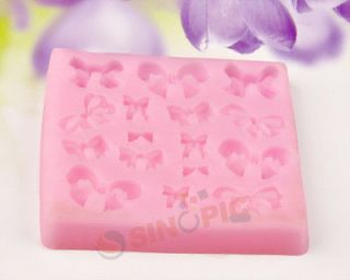 Cookie Sugarcraft Bowknot Shape Silicone Decoration Plunger Cutter