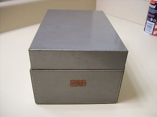 Vintage Weis Metal Filing Index Box Monroe Mich. Made In The USA