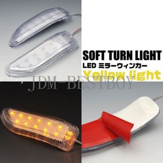 YELLOW LED Car Side Mirror Turn Signal Lights Amber Indicator Soft