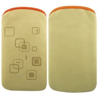 BEIGE DICE SLEEVE POUCH CASE COVER SKIN WALLET FOR LG Axis