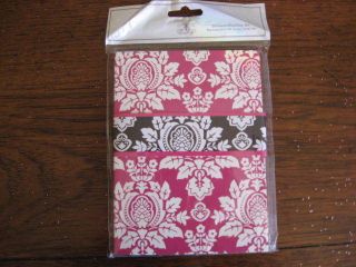 Ana Grace lot set of 2 PAISLEY pink white black writing journal pad