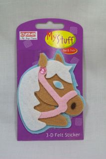 My Stuff 3 D Felt Sticker Peel & Stick   Horse Pony   *New