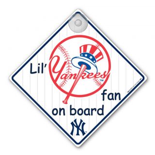 New York Yankees Car Window Baby on Board Sign Infant