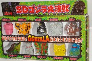 GODZILLA JAPANESE SD VINYL MINI FIGURE 10PC BOX SET FINGER PUPPETS