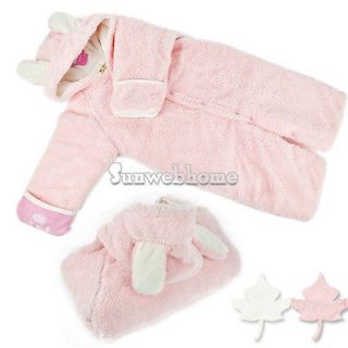New Baby Winter Costume Fleece Snow suit Romper Rabbit Sheep Bear 6M