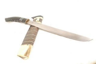 Ethnic Handmade Custom Knife Machete Golok Paut nyere Buffalo horn