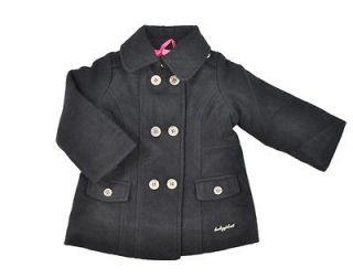 Baby Phat Infant Girls Black Wool Outerwear Coat Size 24M $95