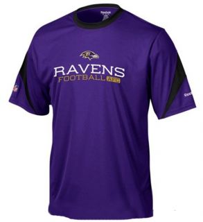 Reebok Baltimore Ravens Mens NFL Short Sleeve Performance Shirt Top
